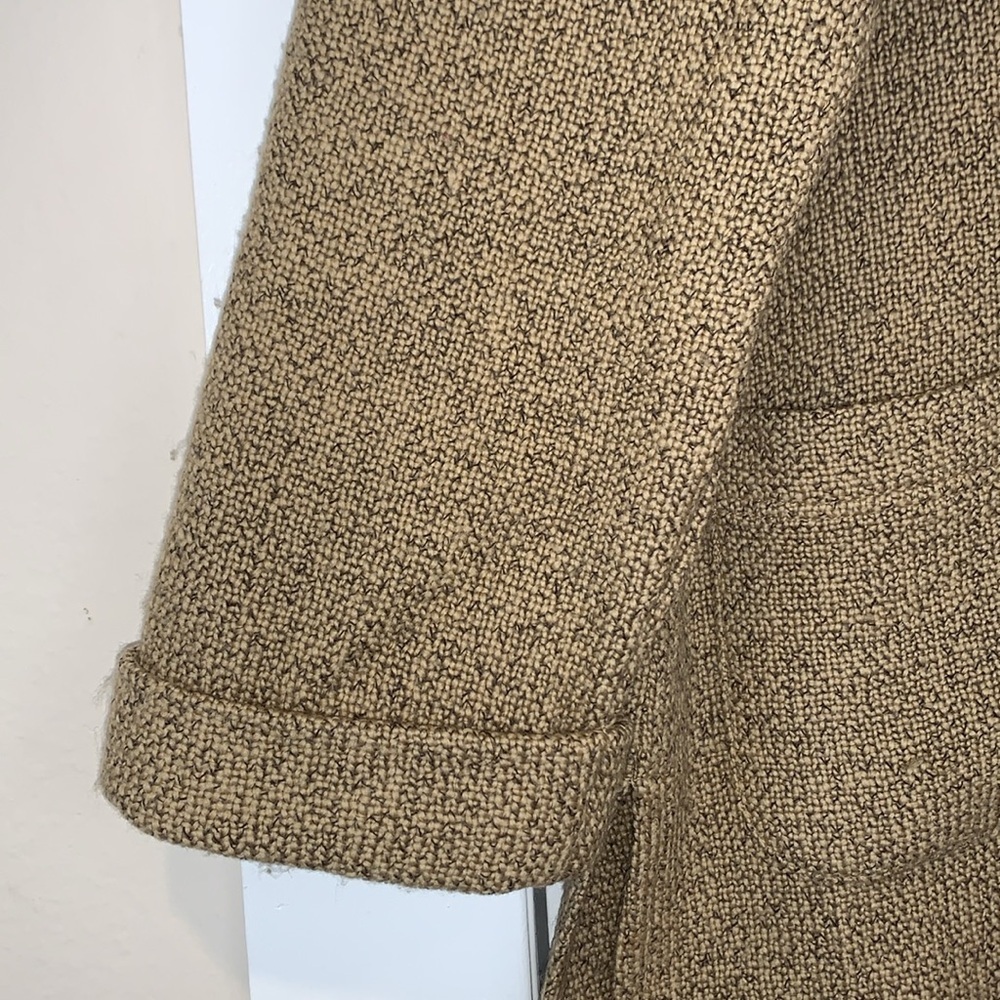 Vtg J Jill Retro Woven Pleat Back Wool Swing Coat M - Picture 7 of 15